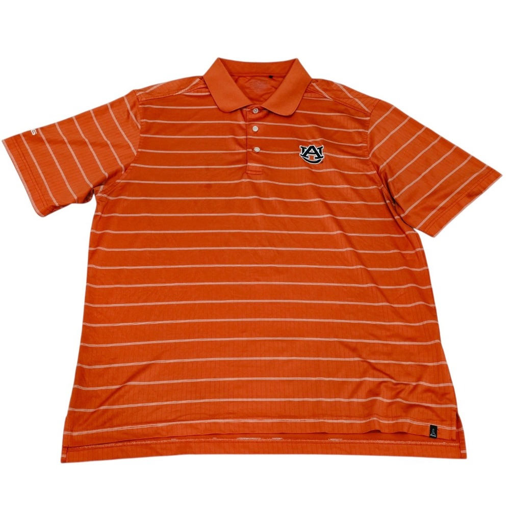 Auburn Tigers Ping Golf Polo Mens Large Orange Stripe NCAA War Eagle Shirt L